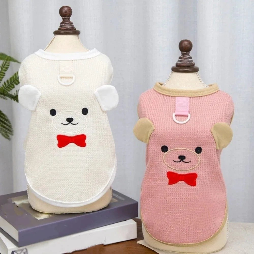 Cartoon Print Dog Vest Sun Protection Breathable Mesh Pet T-shirt Thin Fabric Soft Comfortable Pet Costume For Dogs Cats Oasis Select