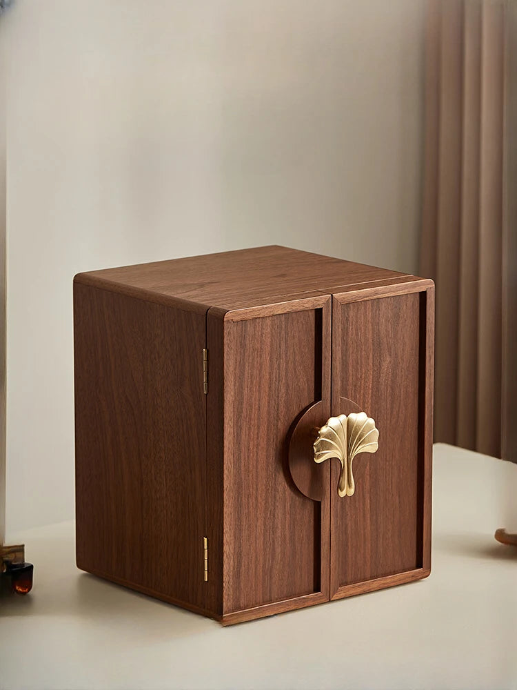 2024 New Large-capacity Wooden Jewelry Box Storage Cabinet New Chinese High-end Gold Jewelry Storage Box Oasis Select