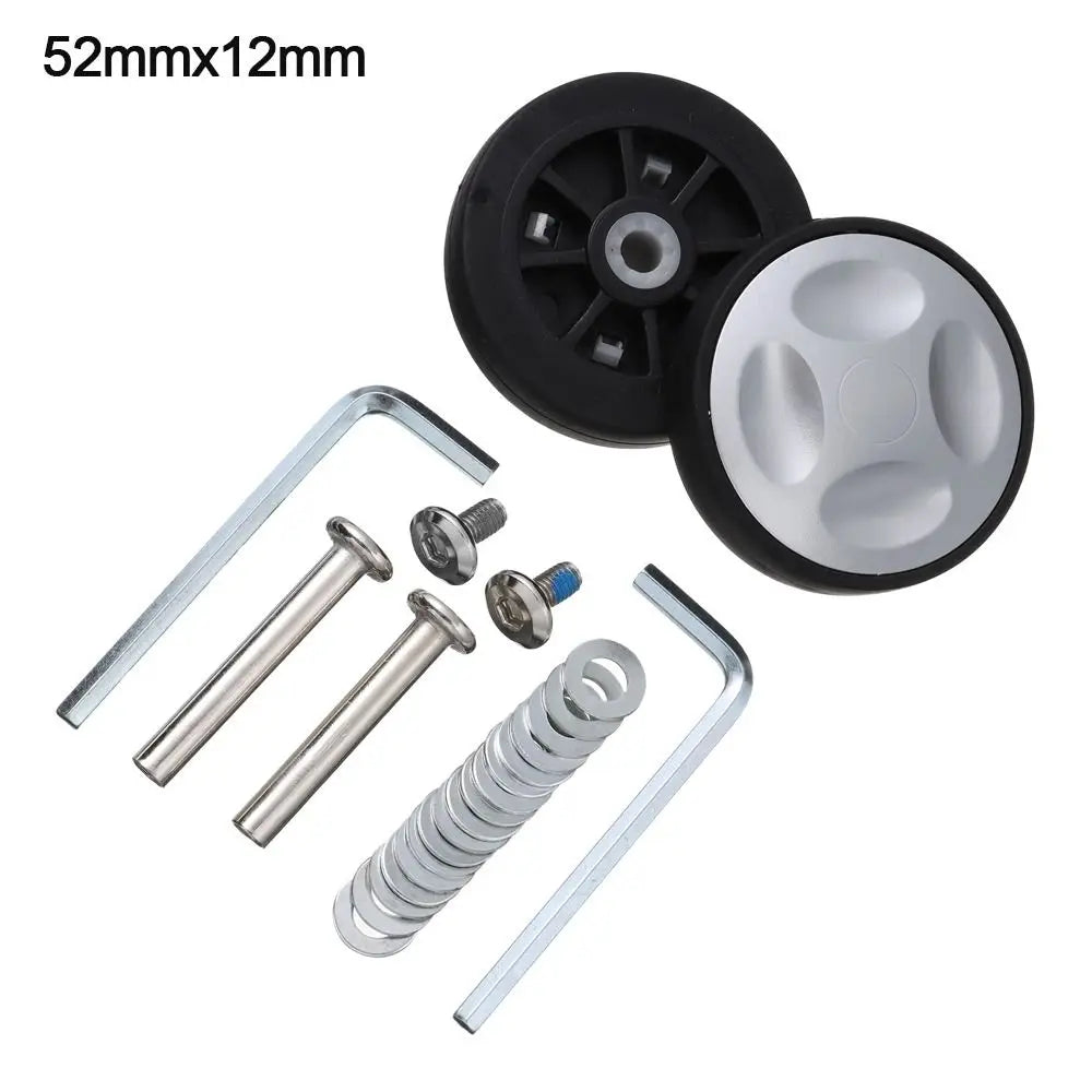 Replacement Caster Wheel Repair Kit Travel Luggage Wheels Suitcase Parts Axles Replace Wheels for Luggage with Vientiane Wheel Oasis Select 52mm x 12mm