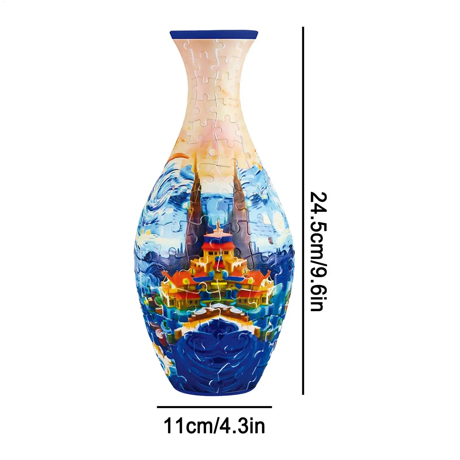 3D Vase Puzzle Puzzle Vase Jigsaw Puzzle Planter Flower Vase Puzzle Made By 160 Curved Puzzle For flower arranging decoration Oasis Select