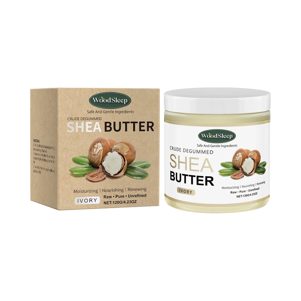 WOODSLEEP Shea Butter Body Cream – 48Hr Deep Hydration Body Moisturizer Cream Oasis Select 120g boxed
