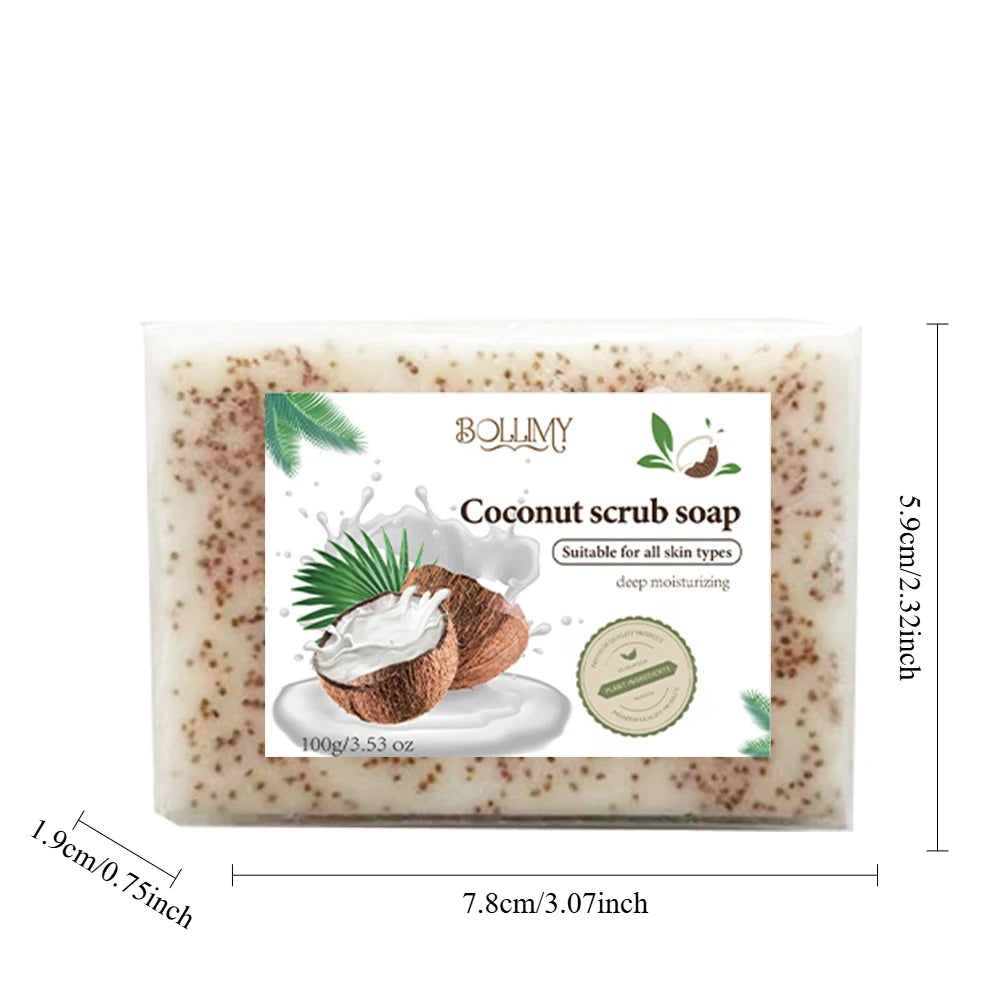 Coconut particle soap, gentle cleansing, bathes the whole body, softens rough skin, moisturizes and smooths the skin Oasis Select