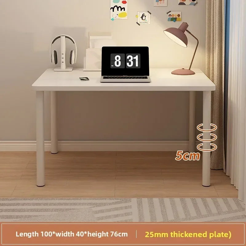 Multi-functional Household Goods Desk Study Table Simple Bedroom Writing Workbench White Office Computer Desk Oasis Select 100 40 74cm White