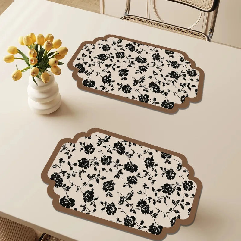 French Waterproof Leather Placemat Grease-proof Washless Placemat Dishes Scalder-proof Thermal Insulation Mat Western Placemat Oasis Select G3 30 x 50cm