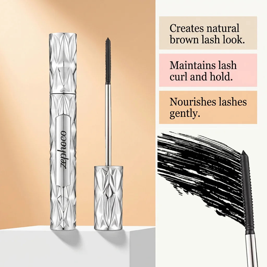 Brown Volumizing Curling Mascara – Smudge-Proof & Clump-Free