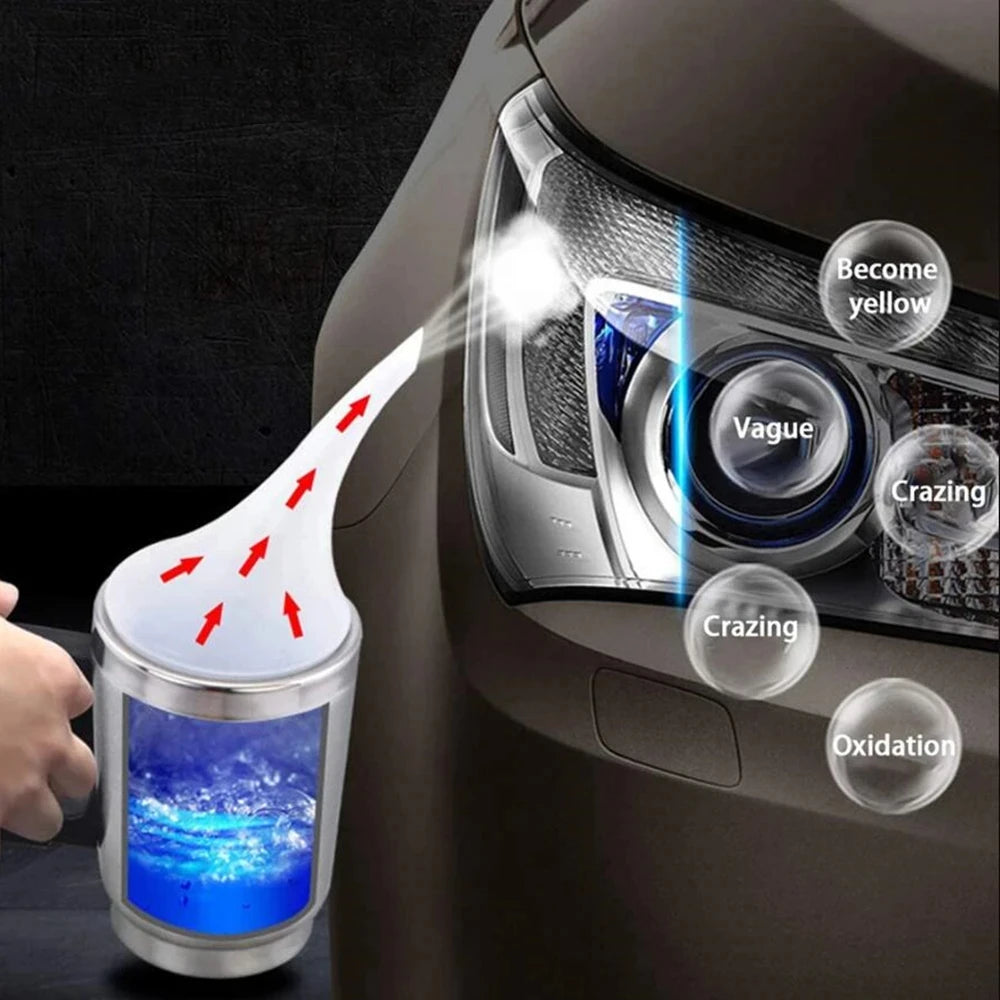 800g Car Headlights Restoration Liquid 600ml For Car Headlight polishing Renovator Headlight Polymer Refurbishmen Repair Oasis Select
