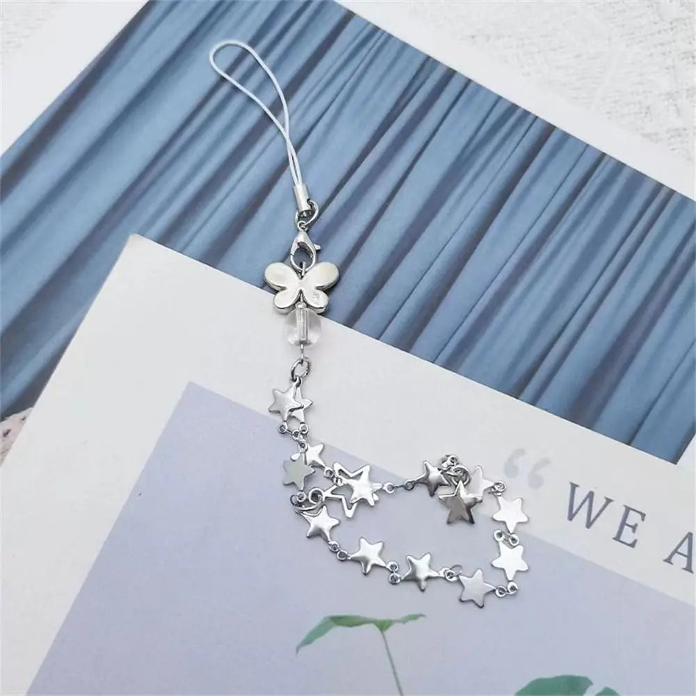 Y2k Phone Pendant Sweet Cool Girl Pink Chain Charms Kawaii Women Accessories Handmade DIY Cute Phone Strap Lanyard Oasis Select 1