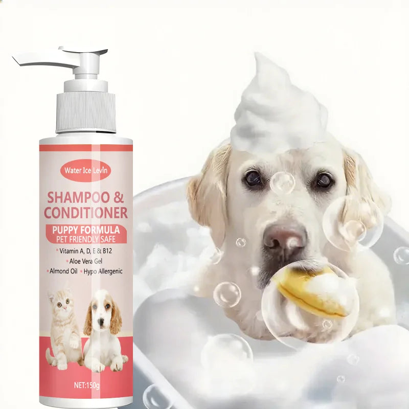 Gentle 2-in-1 Puppy Shampoo & Conditioner with Vitamins & Aloe - Hypoallergenic Formula for Soft, Shiny Coats & Moisturized Skin Oasis Select