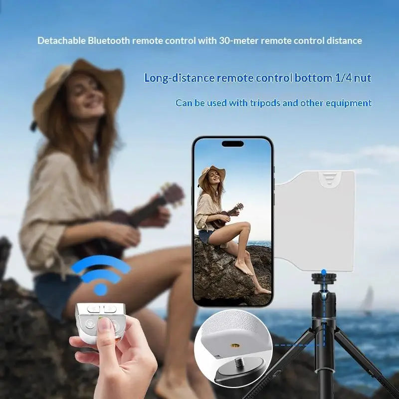 1pc Magnetic Phone Grip with Bluetooth Remote Shutter for Photography Zoom Handheld Stabilizer for Phone Oasis Select