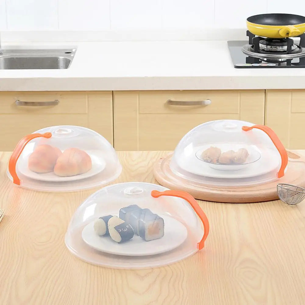 Microwave Food Cover Heat-resistant Food Splatter Guard Microwave Oven Pan Lid Plate Stove Cover Transparent Anti-Splash Cover Oasis Select