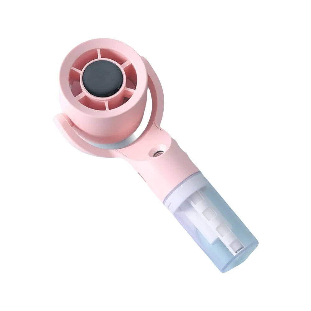 Portable Water Mist Fan Mini Handheld Fan USB Charging 4 Speeds Hanging Neck Spray Fans Portable Personal Hand Held Small Fan Oasis Select Pink