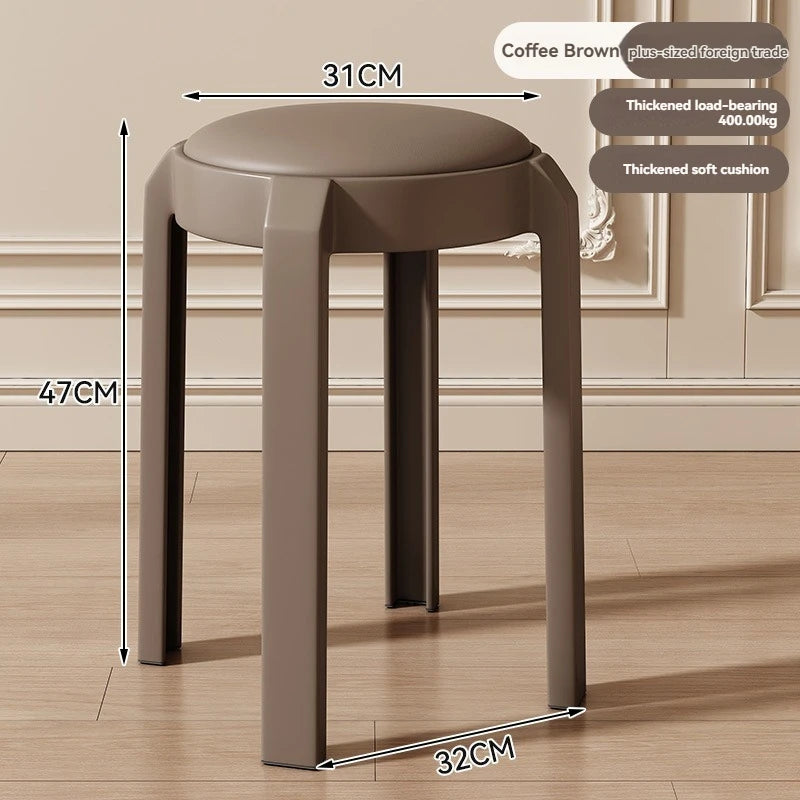 Plastic dining stools for home use in Nordic restaurants. Soft bag stools can be stacked for backup and high stools can be queue Oasis Select Coffee Brown-31cm