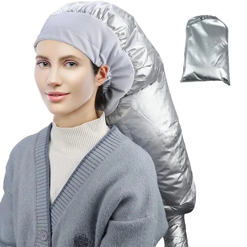 1pcs Hair Perm Portable Soft Hair Drying Cap Bonnet Hood Hat Blow Dryer Attachment Dry Hair Cream Cap bonnets wholesale Oasis Select