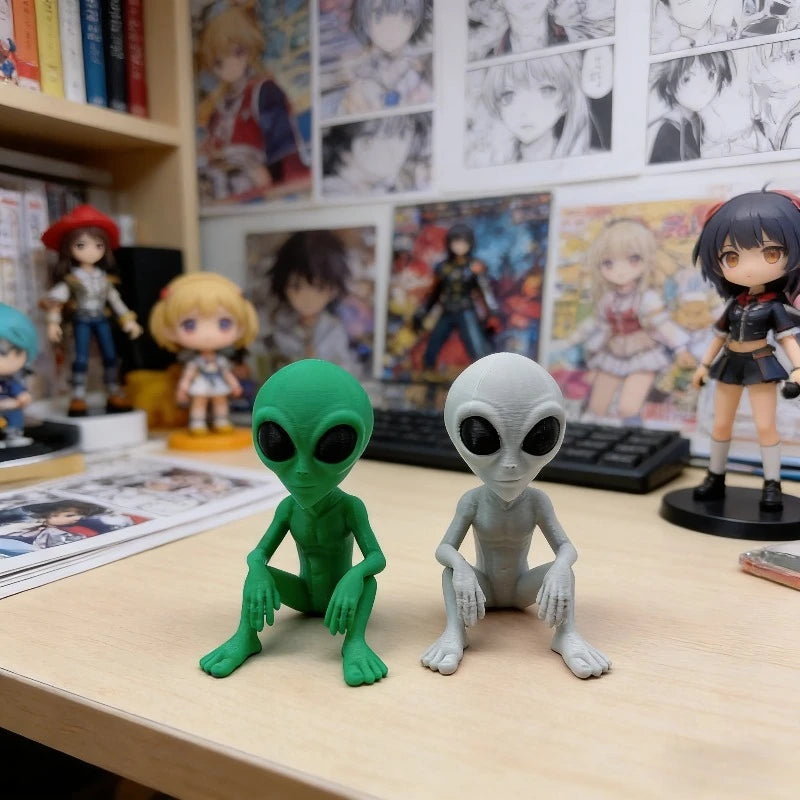 3D Printed Fantasy Alien Statues Interesting Space Decor Fun Designs Suitable for Indoor Outdoor Home Decoration Art Oasis Select