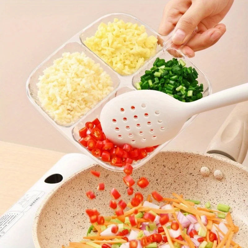 4 Grids Food Fruit Storage Box Portable Compartment Refrigerator Freezer Organizers Sub-Packed Meat Onion Ginger Clear Crisper Oasis Select