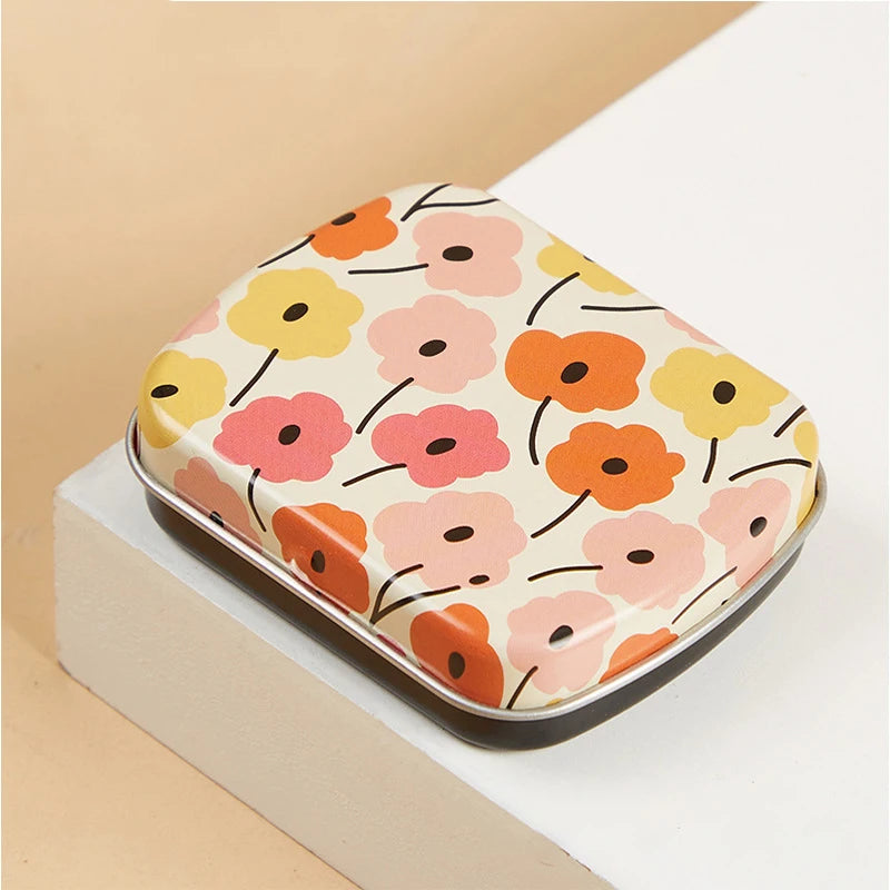 Mini Tin Box Metal Hinged Empty Tins With Lid Portable Rectangular Small Storage Container Candy Pill Cases For Home Organizer Oasis Select Xiaohuanghua