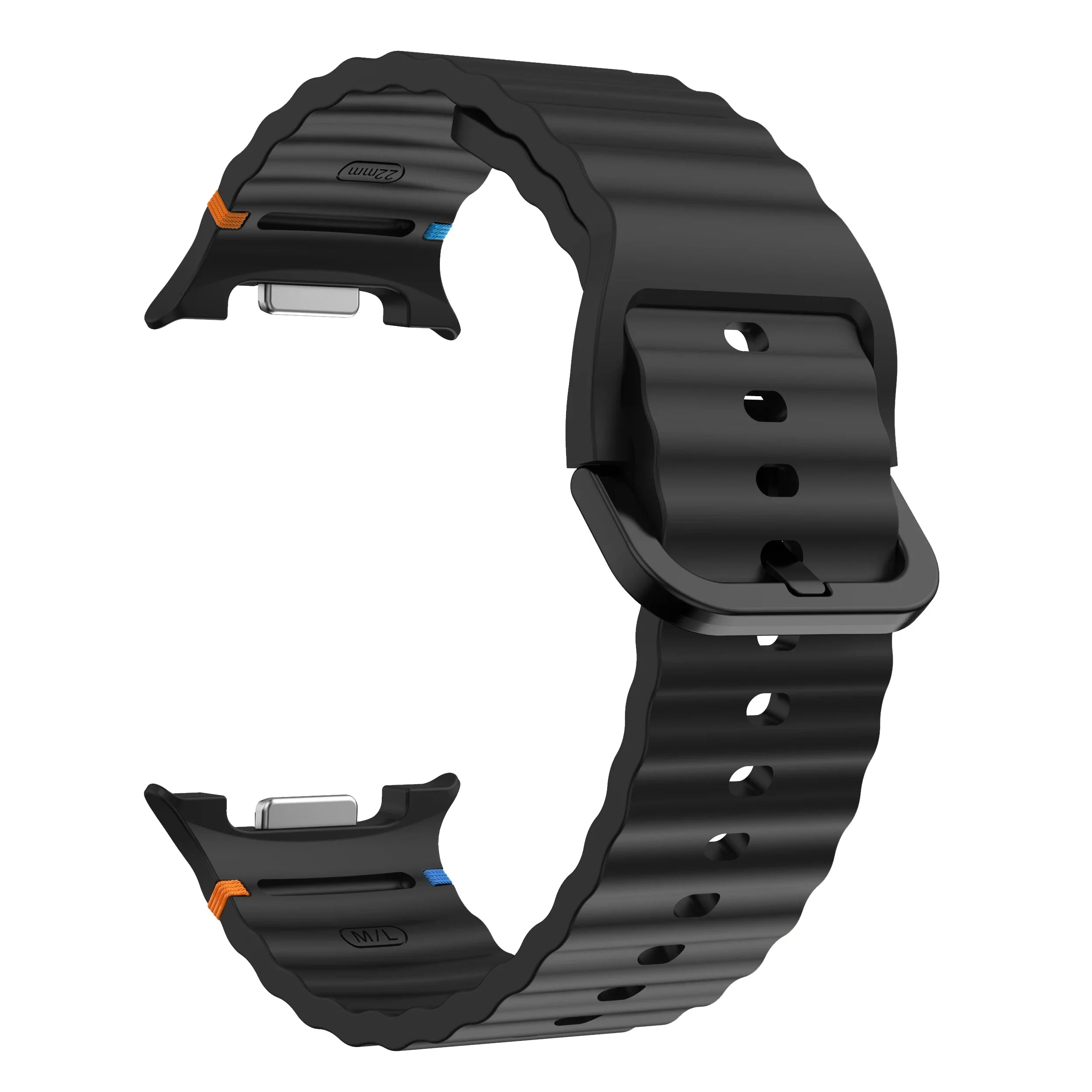 Silicone Band for Samsung Galaxy Watch 8 40mm 44mm Classic 46mm Silicone Watch Band Oasis Select black galaxy watch 8 44mm
