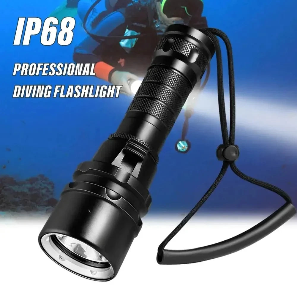 IP68 Diving Flashlight 1000 Lumen T6 LED | 100m Waterproof