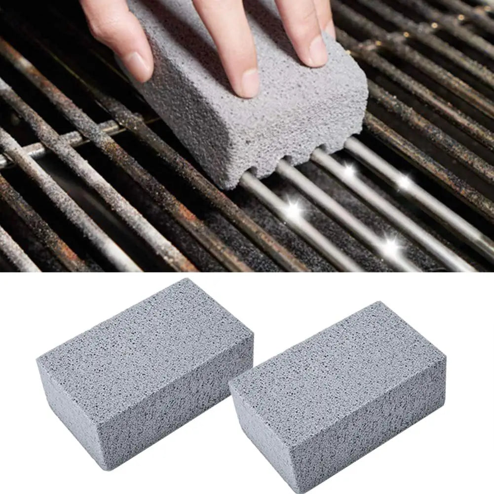 1pc BBQ Grill Cleaning Brush Brick Block Barbecue Cleaning Stone Pumice Brick For Barbecue Rack Outdoor Kitchen BBQ Tools Oasis Select