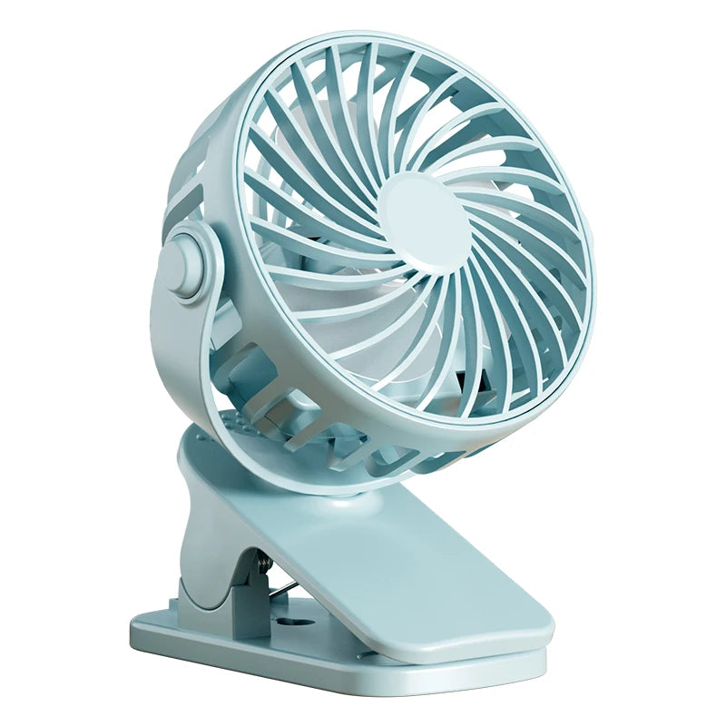 Portable Rechargeable Clip Fan 720° Rotatable Hanging Fan with Night Light Air Cooler for Outdoor Camping Ventilador Fans Oasis Select Blue