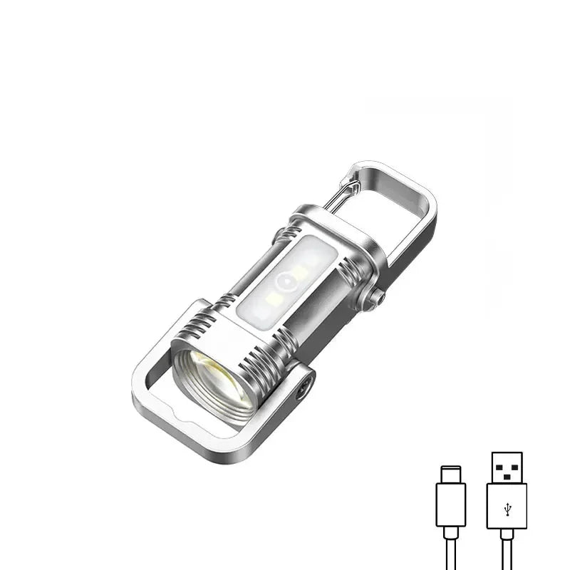 Outdoor Camping Portable Keychain Light Mini Key Light Emergency Work Light Long Battery Life Multi-function Flashlight Oasis Select k138