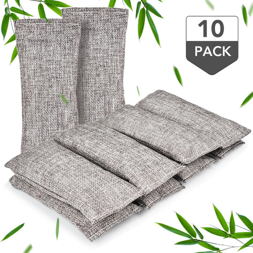 10-Pack Bamboo Activated Charcoal Bags | Odor & Moisture Absorber Charcoal Odor Absorber Oasis Select 10pcs