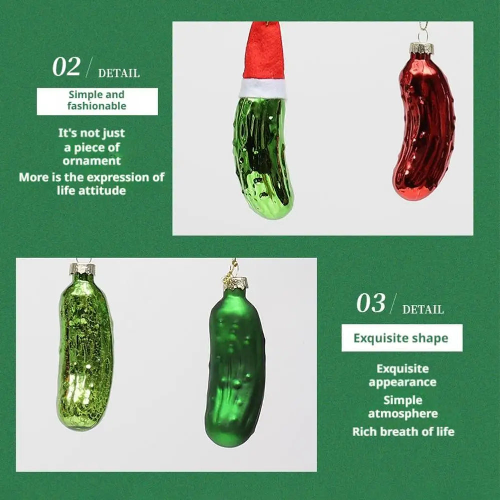Cucumber Pickle Christmas Ornament – Novelty Tree Decoration