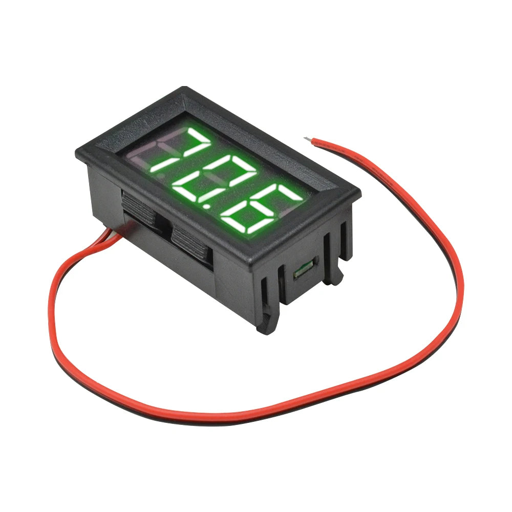 AC 70-500V LED Digital Voltmeter Voltage Meter Volt Instrument Tool 2 Wires Red Green Blue Display 110V 220V DIY 0.56 Inch Oasis Select Green light
