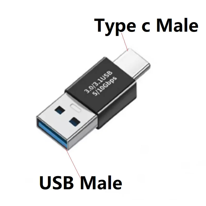  USB 3.0 Female to Type c Female USB 3.0 male to Type c male Adapter OTG USB USB C male Female Data Cable Converter Connector Oasis Select B