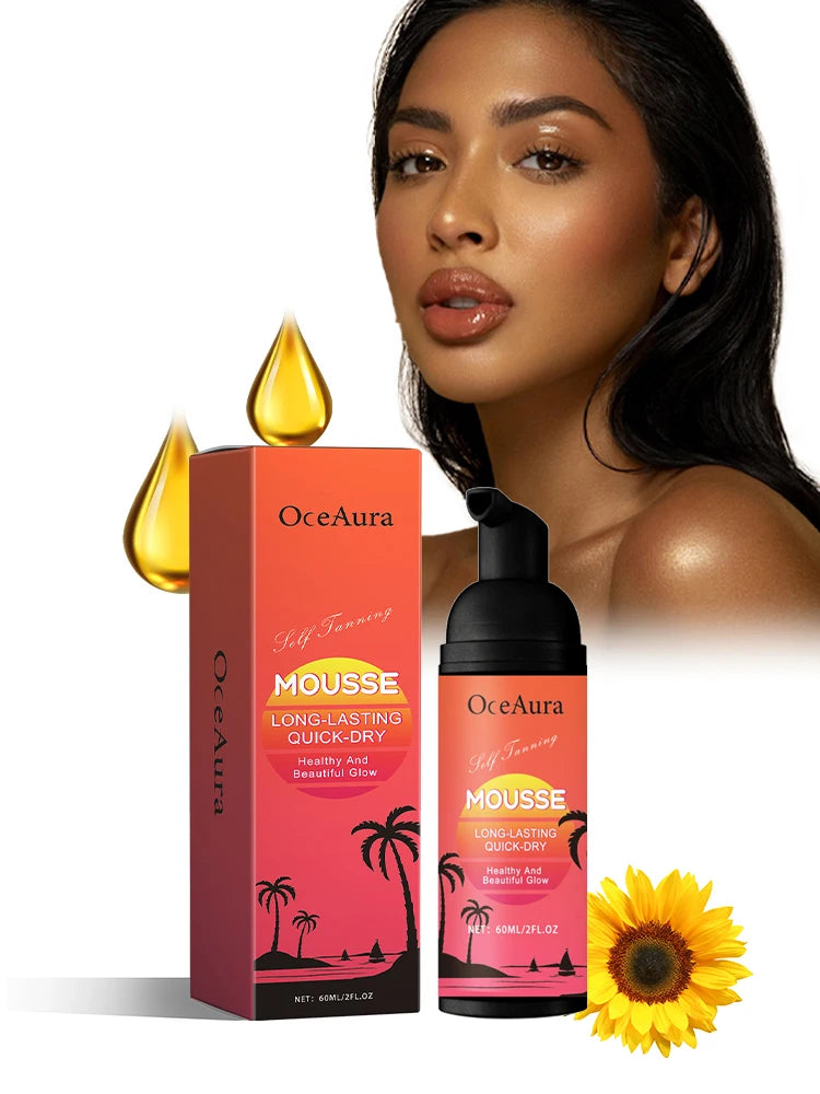 Tanning-Enhancing Mousse: Body Tanning-Enhancing for Wheatish Complexion, Moisturizing, Deeply Nourishing, Post-Sun Repair Cream Oasis Select