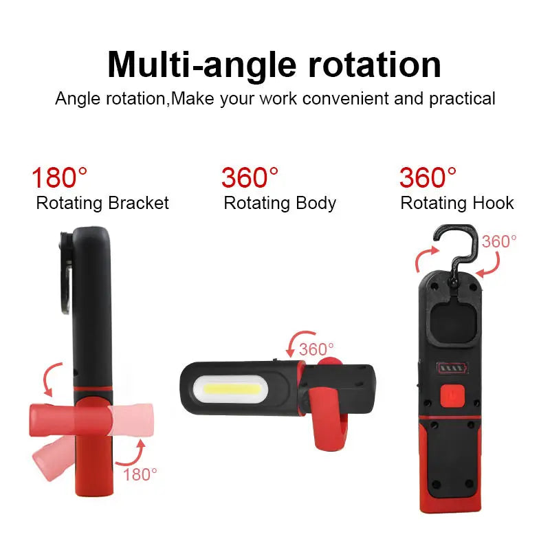 POCKETMAN COB LED Work Light | 3 Modes, Magnetic, Rechargeable