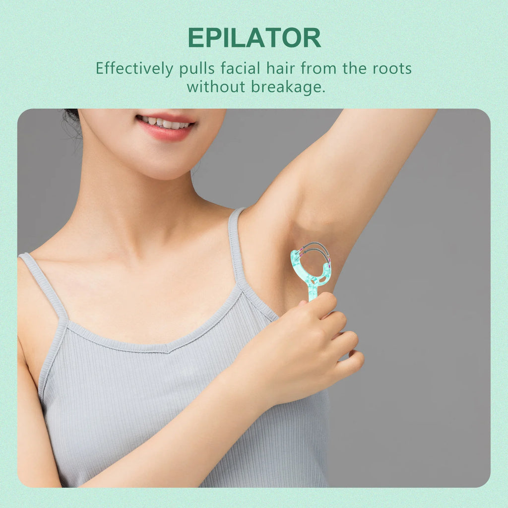 Spring Epilator Facial Hair Remover – Portable Root-Pull Tool Facial Hair Epilator Oasis Select