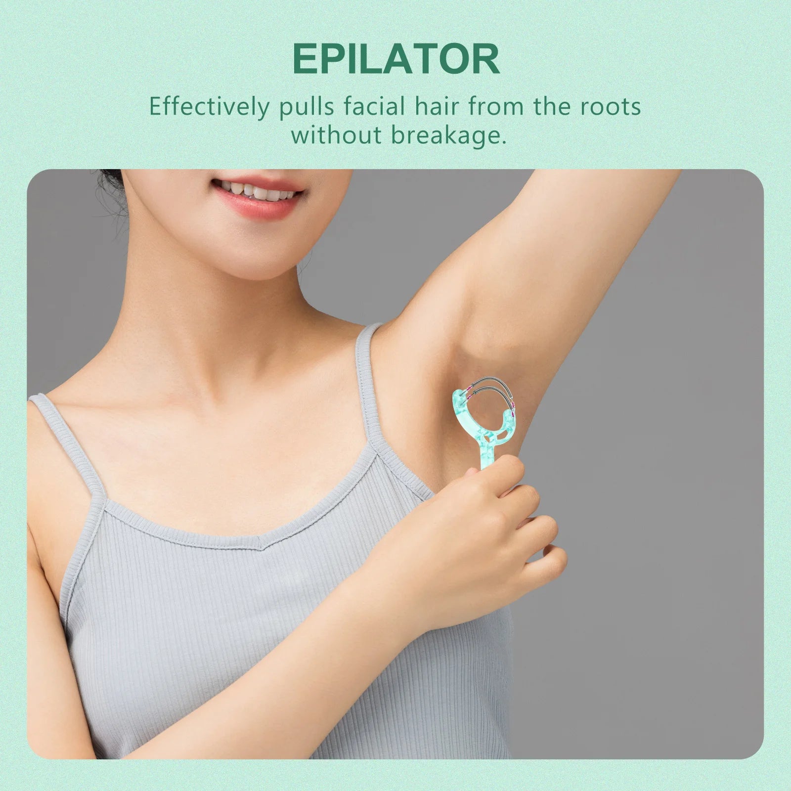 Spring Epilator Facial Hair Remover – Portable Root-Pull Tool Facial Hair Epilator Oasis Select