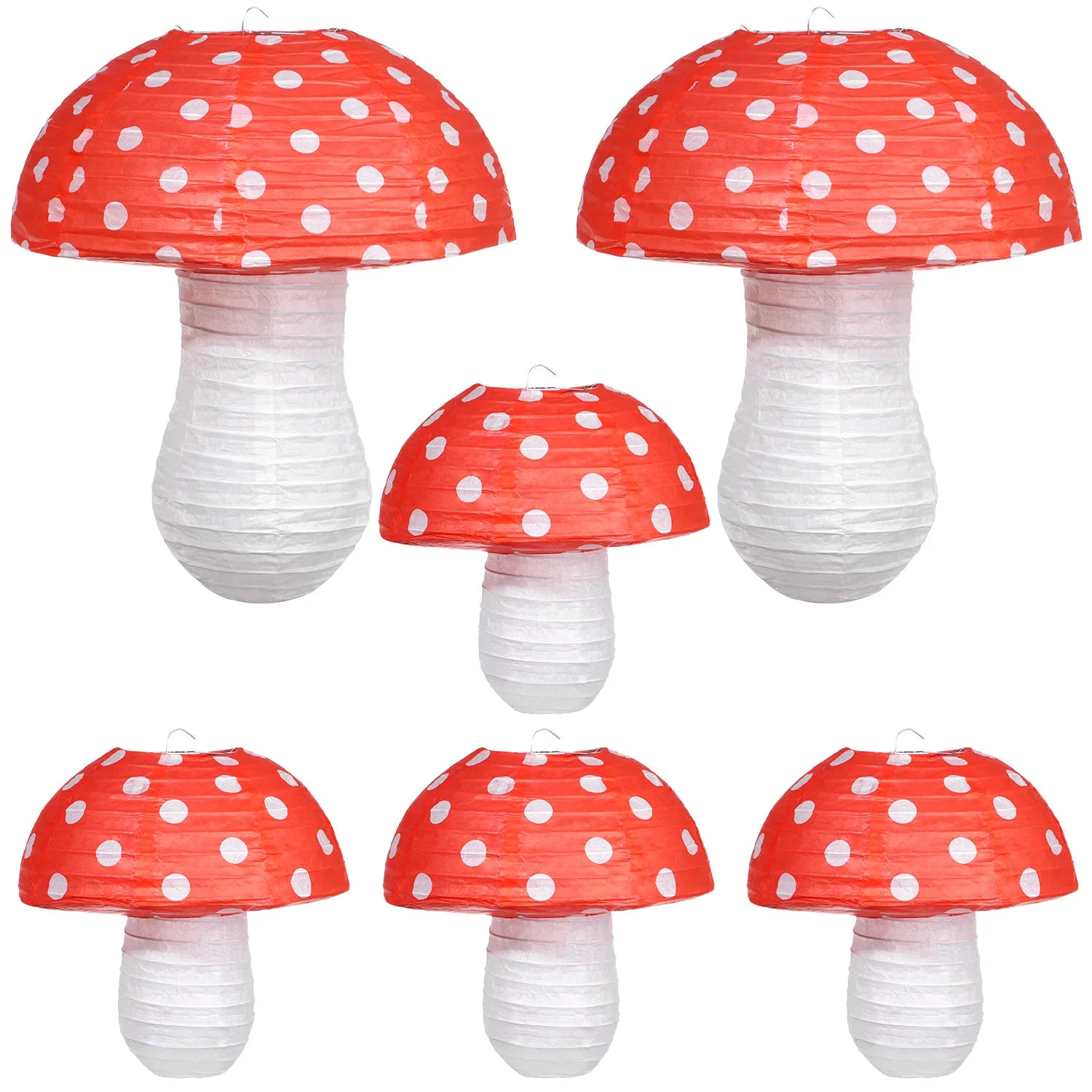 Hanging Lamp Large Mushroom Shaped Paper Lanterns for Baby Shower Wedding Birthday Party Decor Jungle Theme Gift Oasis Select