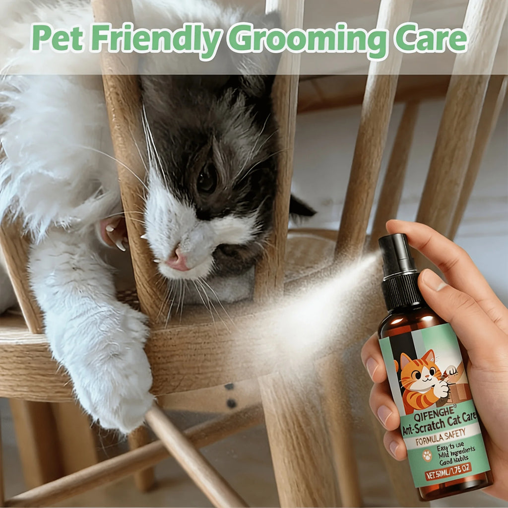 Fresh Scent Cat Anti-Scratch Deterrent Spray Safe Fast Drying Gentle Formula for Scratch Prevention And Training Protection Oasis Select