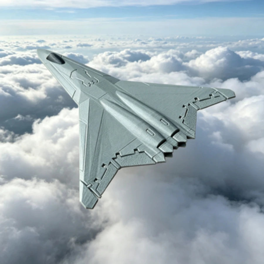 6th Gen Stealth Fighter Jet Model Modern Military Combat Aircraft DIY Assemble Warplane Figurine Aviation Collectible Desk Decor Oasis Select