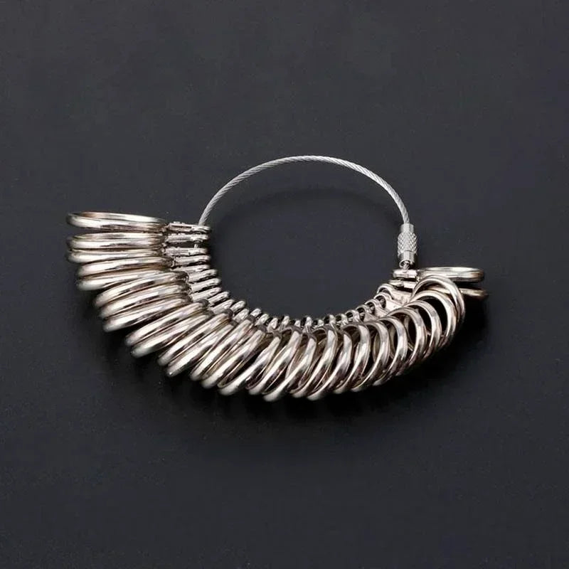 Metal Ring Sizer Measuring Tool Set Gauge Mandrel Stick Finger Tool Jewelry Making Equipments Accessories Oasis Select