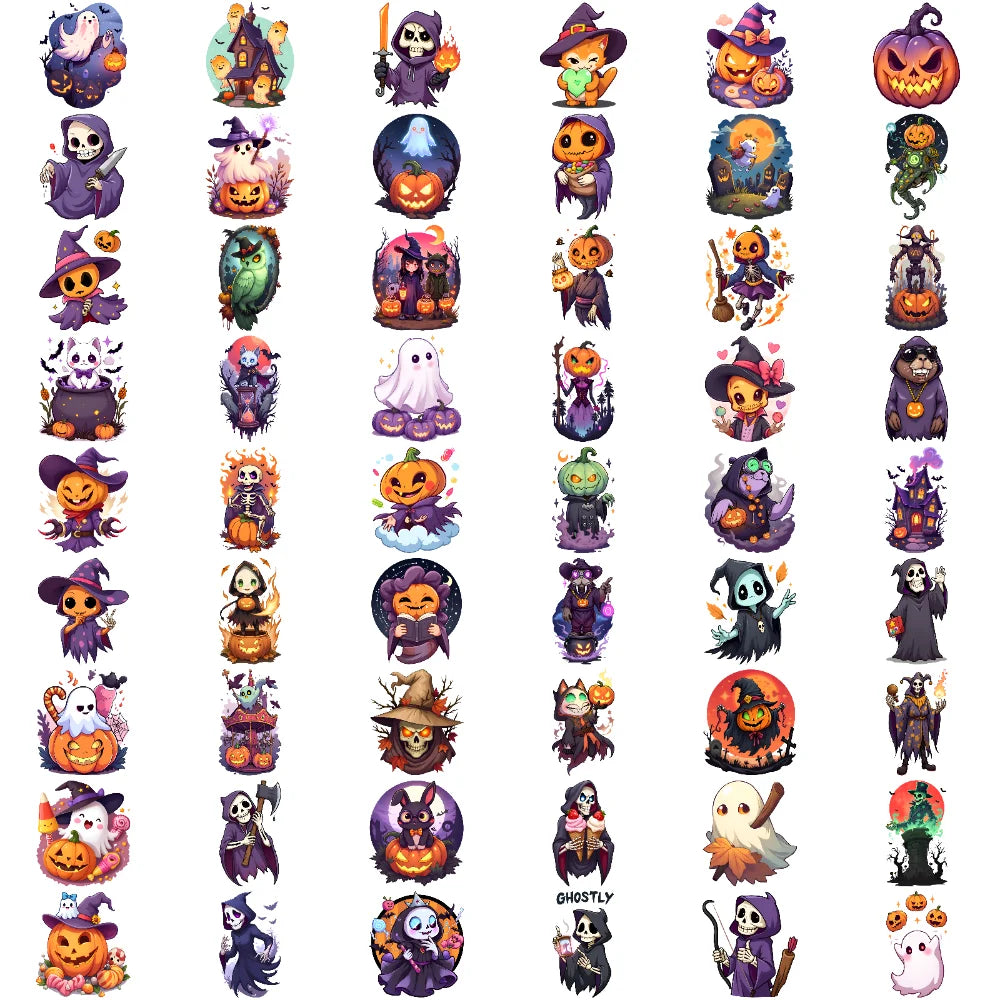 54pcs Halloween Temporary Tattoo Stickers – Waterproof Body Art Temporary Tattoo Stickers Oasis Select 1A-3X3cm
