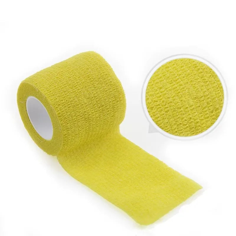 1Rolls Self Adhesive Elastic Sports Bandage Wrap - Joints & Limbs & Pet Protection | Athletic Injury Tape | Compression Strap Oasis Select Yellow 15cm