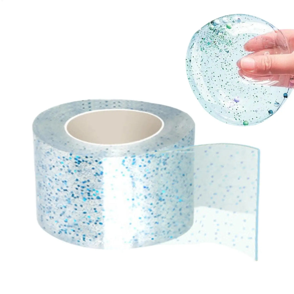 Adhesive Blowable Bubble Tapes Diy Craft Making Pinch Bubbles Colorful Glitter Double-Sided High Sticky Nano Bubble Tape Oasis Select