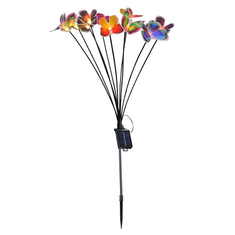 LED Waterproof Solar Simulated Butterfly Lawn Light, Courtyard Garden Ground Insert Path Decorative Light Solar Light Outdoor Oasis Select