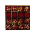 16-Pack Velvet Flocked Christmas Ball Ornaments – Red & Green 6cm