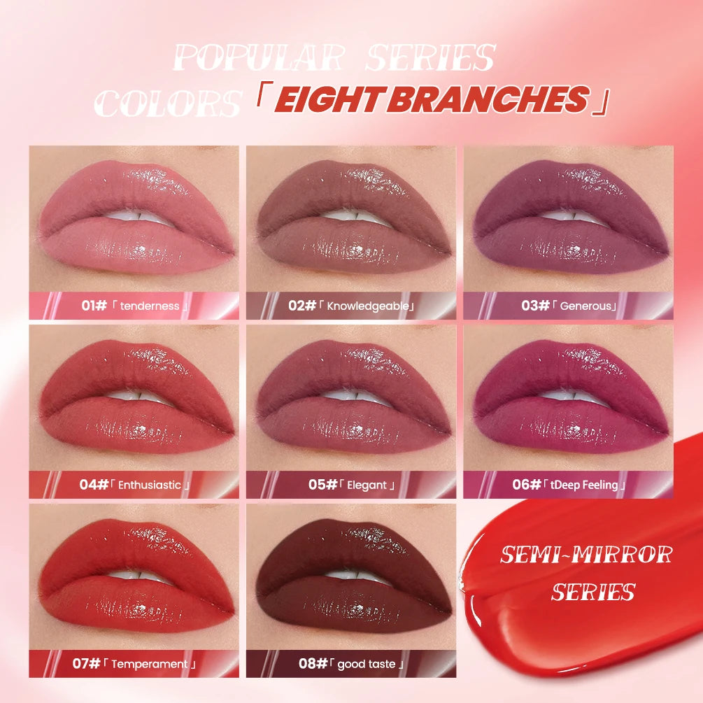 QIBEST Mirror Watery Lip Glaze – Glossy Long-Lasting Lip Gloss