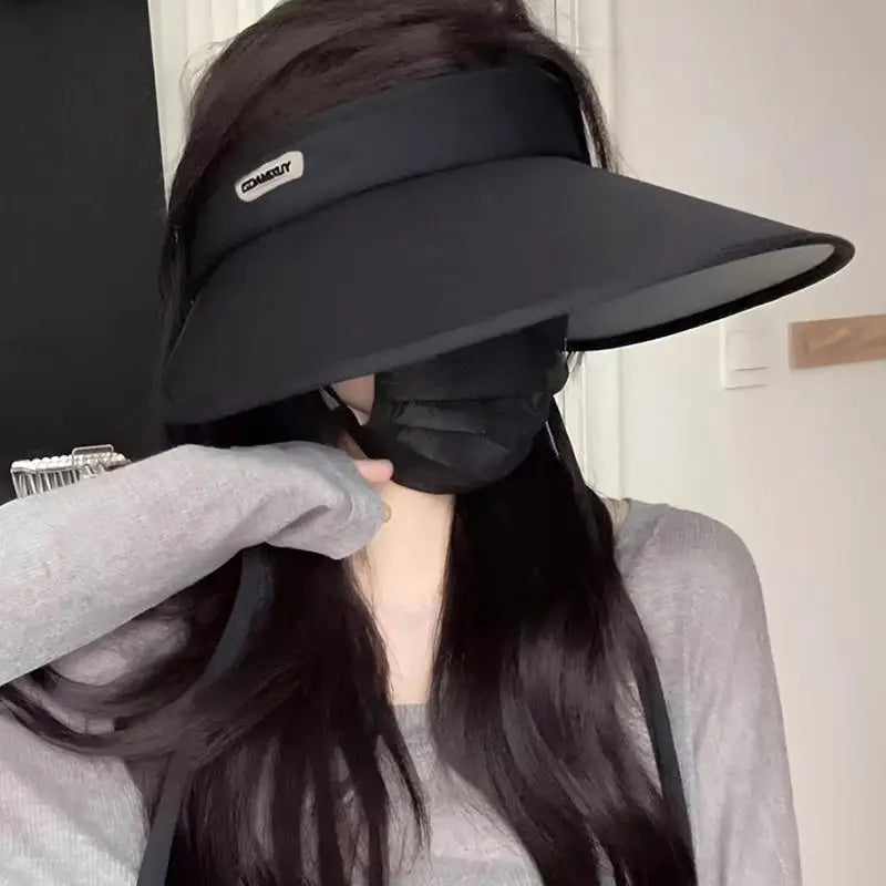 Womens Outdoor Wide Brim Sun Hat Breathable Foldable Summer Beach Hat UV Protection Fishing Hiking Cap Driving Sunshade Hat Oasis Select