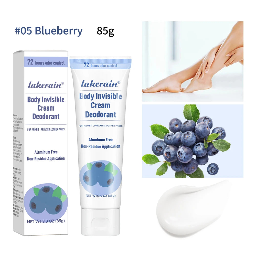 Lakerain Fruity Deodorant Cream – Aluminum-Free, Long-Lasting Deodorant Cream Oasis Select 5Blueberry