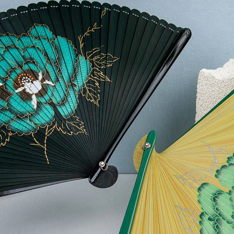 All-bamboo Folding Fan Chinese Ancient-style Dance Fan Summer Portable New Chinese-style Cheongsam Folding Fan Oasis Select