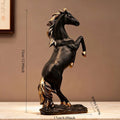 2026 Chinese Zodiac Horse Decoration Home Decor Craft Living Room TV Cabinet New Chinese Style "Horse to Success" Ornament Oasis Select Large black