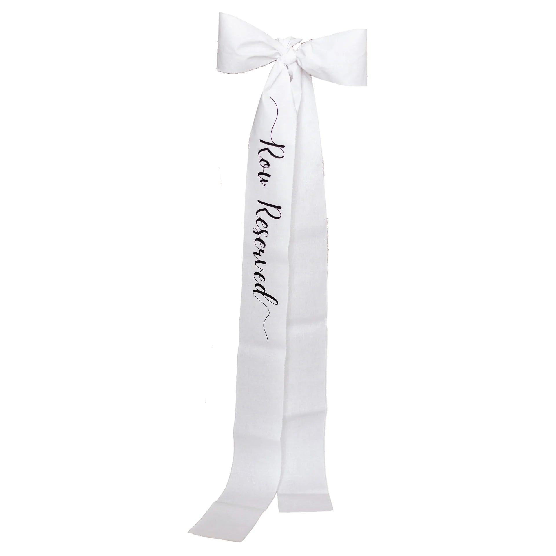 Reserved Chair Bow Ribbon Memorial Wedding Sign Ceremony Reception Decoration Bachelorette Party Seating Marker Ribbon Oasis Select white