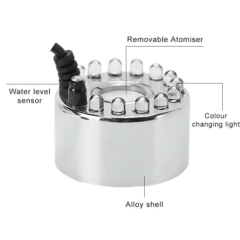 10PCS Mini LED Pumpkin Light Fogger Water Fountain Pond Fog Machine For Halloween Christmas Easter Party Festival Decoration Oasis Select