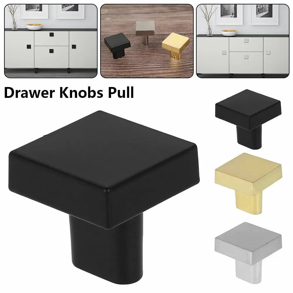 Nordic Fresh Square Cabinet Knobs Black, Gold, Silver Cupboard Drawer Knob Handles Pulls Furniture Home Decor DIY Door Handle Oasis Select